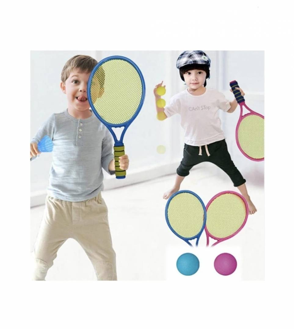 Set 2 rachete tenis pentru copii, multicolor, 43 cm, 5 ani+