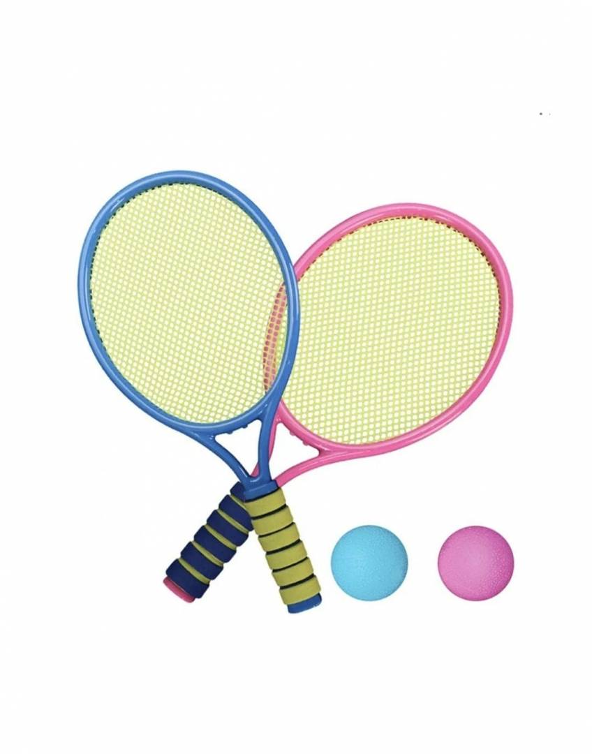 Set 2 rachete tenis pentru copii, multicolor, 43 cm, 5 ani+