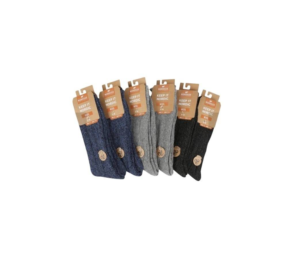Set 2 Sosete de iarna, Nordsox, din lana, multicolor, marimea 41 - 45