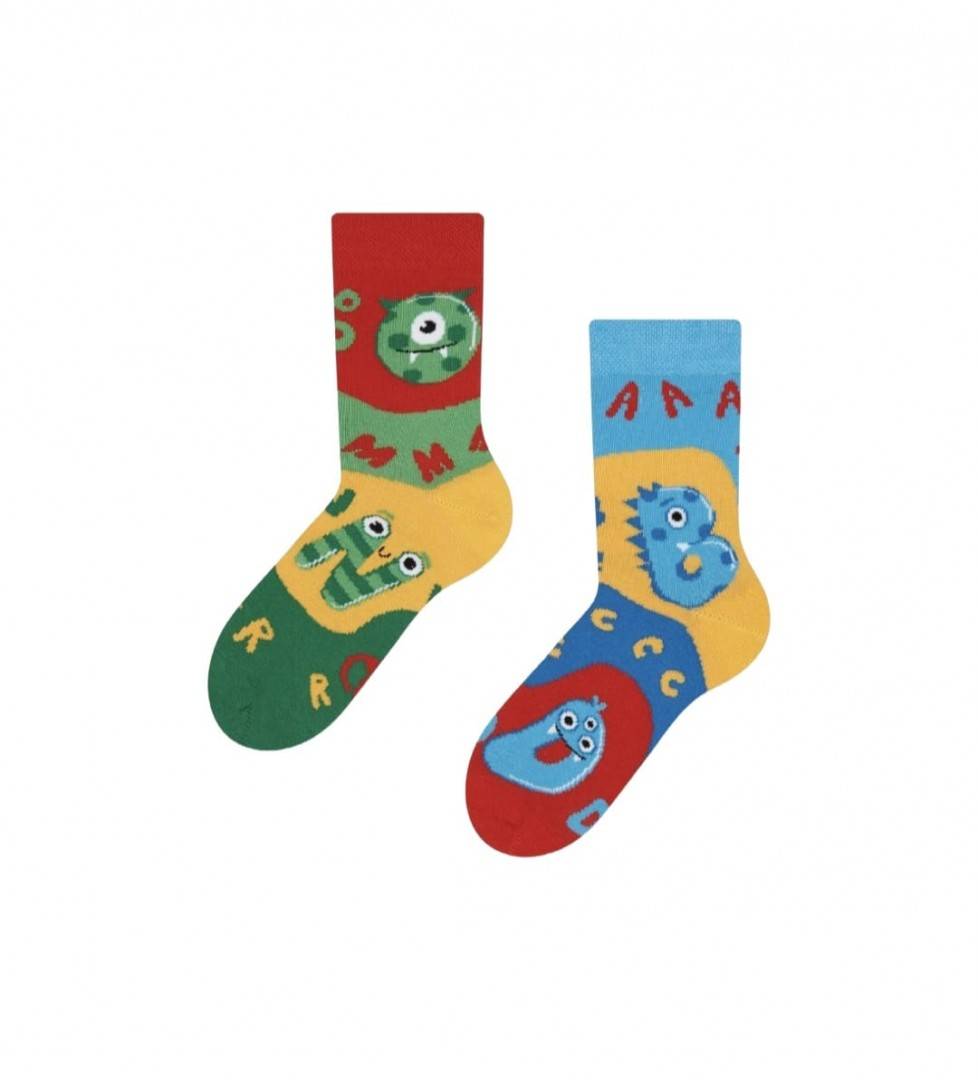 Set 2 Sosete pentru baieti, model Dino, multicolor, 1 an