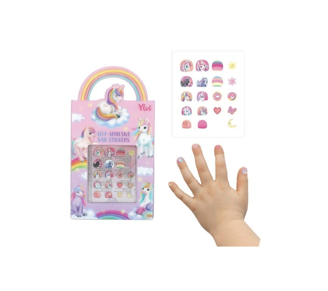 Set 20 autocolante de unghii pentru fetite, model Unicorn, DEPECHE, multicolor