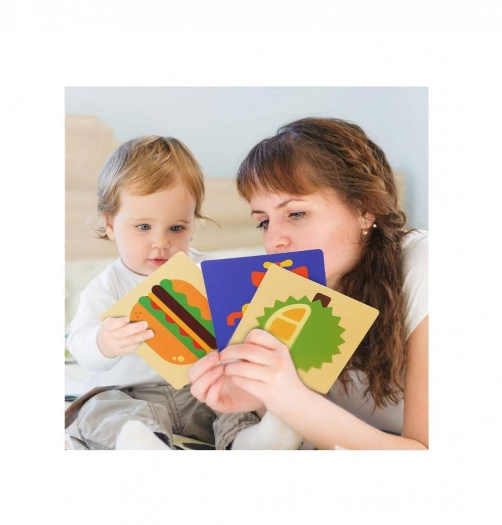 Set 20 carduri, stimulare vizuala bebe, Trigger Cards, Color Visual Card, 14 cm, 12 luni+