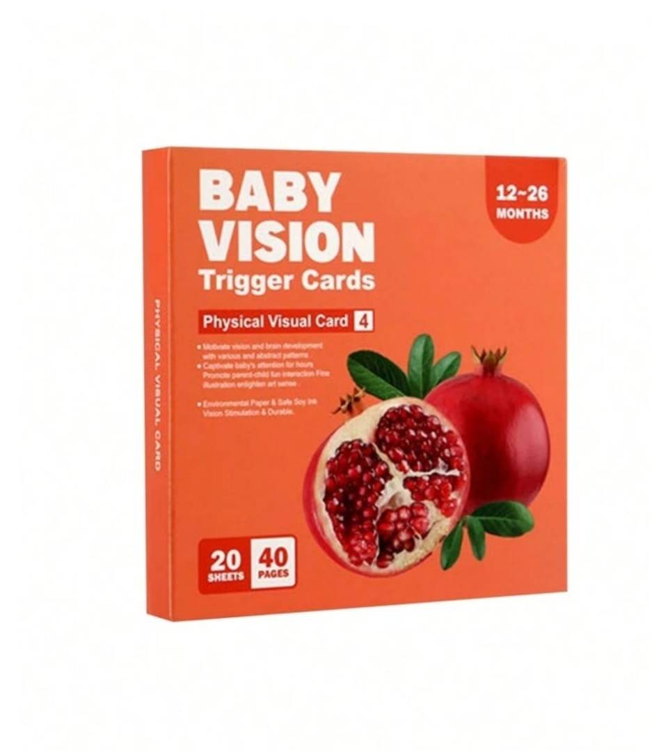 Set 20 carduri, stimulare vizuala bebe, Trigger Cards,14 cm, 12 luni+