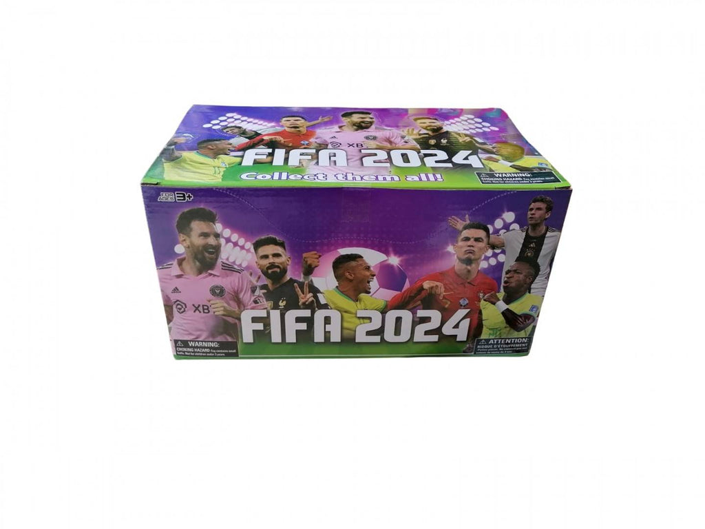 Set 24 Pliculete Figurine,Fotbalisti FIFA EURO 2024 cu figurina si cartonase supriza, multicolor, 7 cm