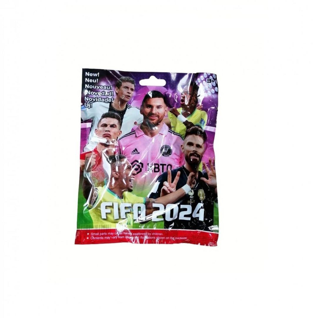 Set 24 Pliculete Figurine,Fotbalisti FIFA EURO 2024 cu figurina si cartonase supriza, multicolor, 7 cm