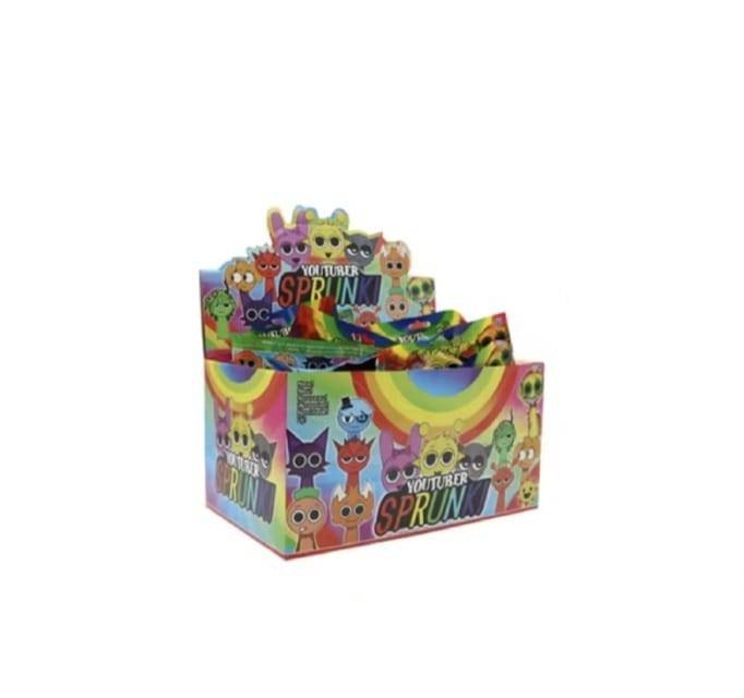 Set 24 Pliculete Sprunki, cu figurina si cartonase supriza, multicolor, MASHASHOP, 7 cm