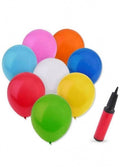 Set 25 Baloane cu pompa de mana, Party, multicolor, diametru 25 cm