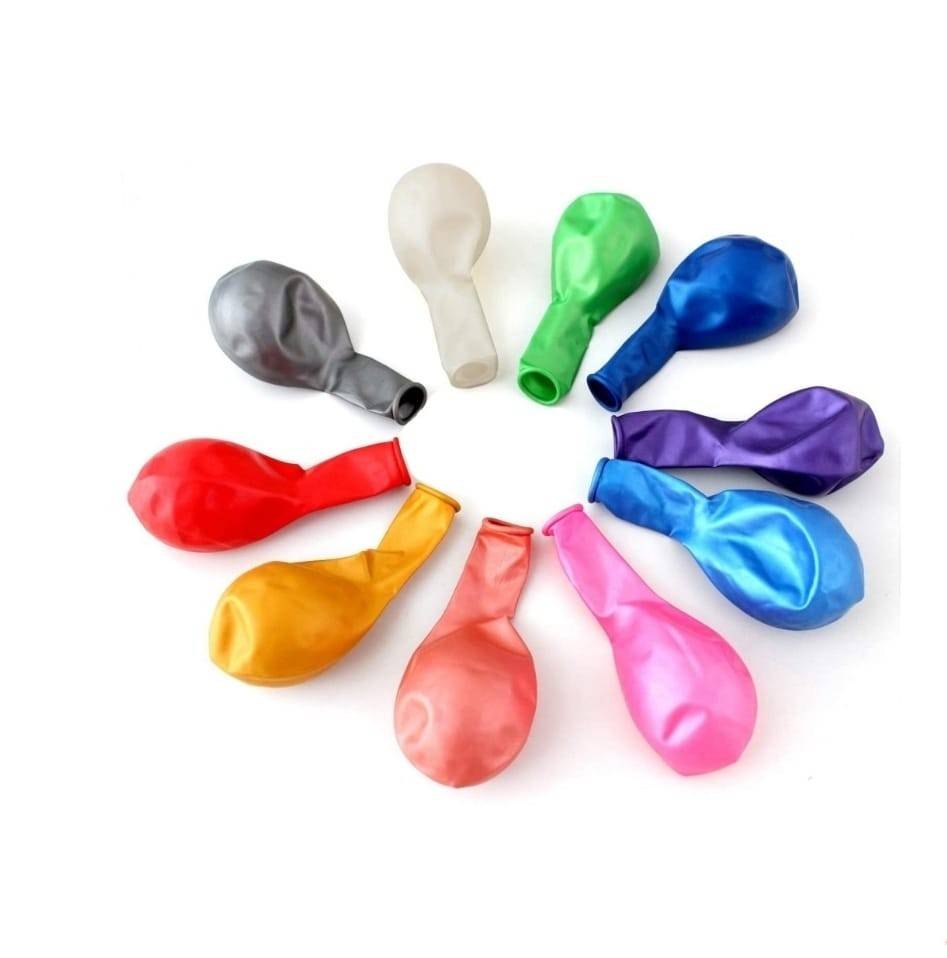 Set 25 Baloane cu pompa de mana, Party, multicolor, diametru 25 cm