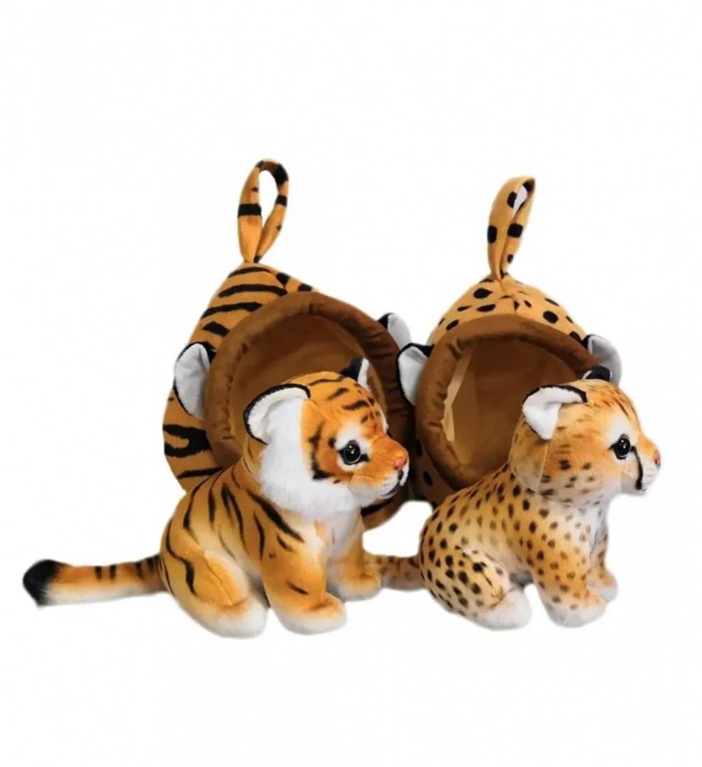 Set 3 Animale de plus, cu cosulet, multicolor, 18 cm