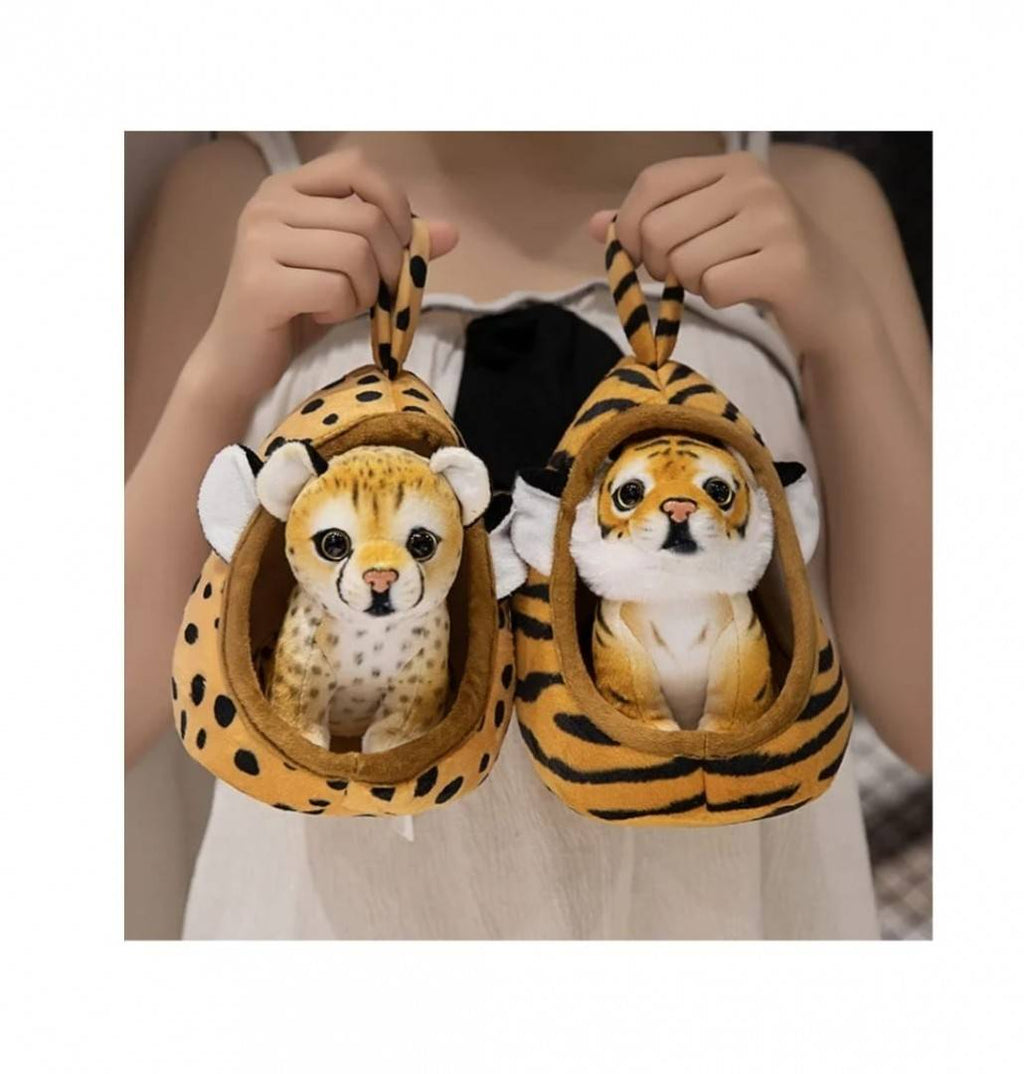 Set 3 Animale de plus, cu cosulet, multicolor, 18 cm