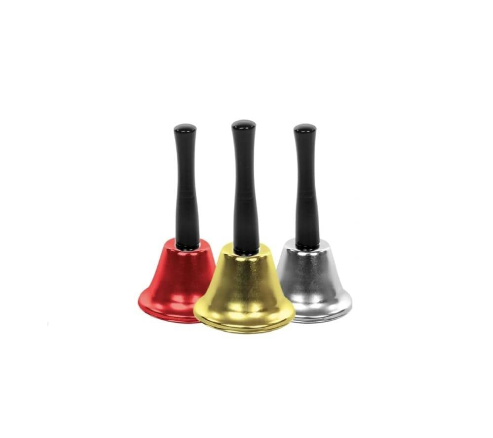 Set 3 Clopotei cu maner, multicolor, 19 cm