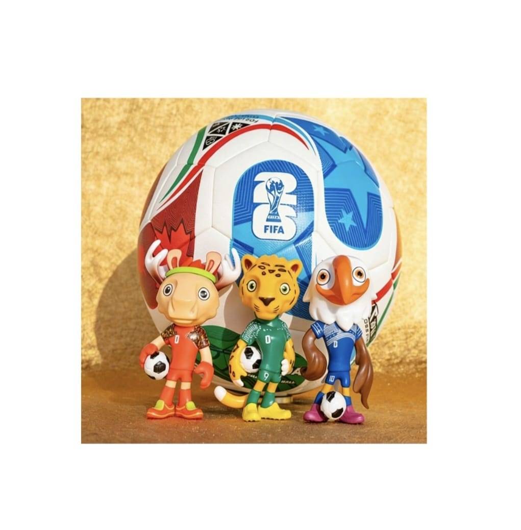 Set 3 Figurine, Cupa Mondiala, FIFA 2026, multicolor, 10.5 cm