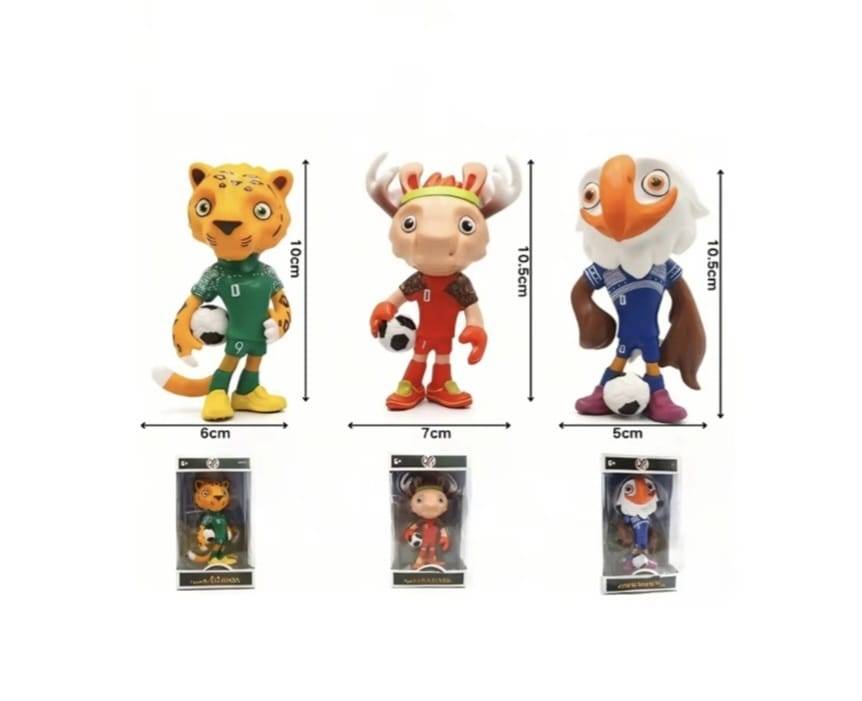 Set 3 Figurine, Cupa Mondiala, FIFA 2026, multicolor, 10.5 cm