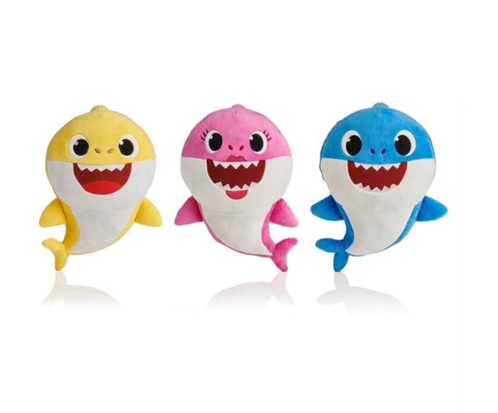 Set 3 Figurine de plus, tip Baby Shark cu ventuza, , multicolor, 24 cm