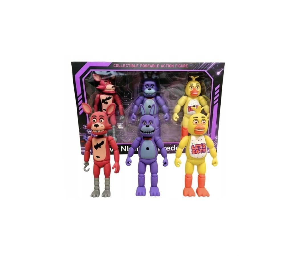 Set 3 Figurine Freddy, prietenii lui Bonnie, multicolor, 17 cm