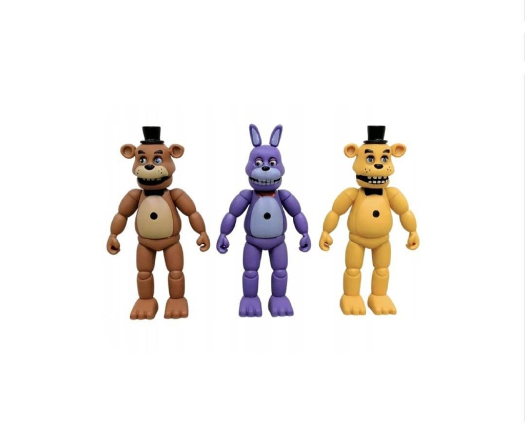 Set 3 Figurine Freddy, prietenii lui Bonnie, multicolor/galben, 17 cm