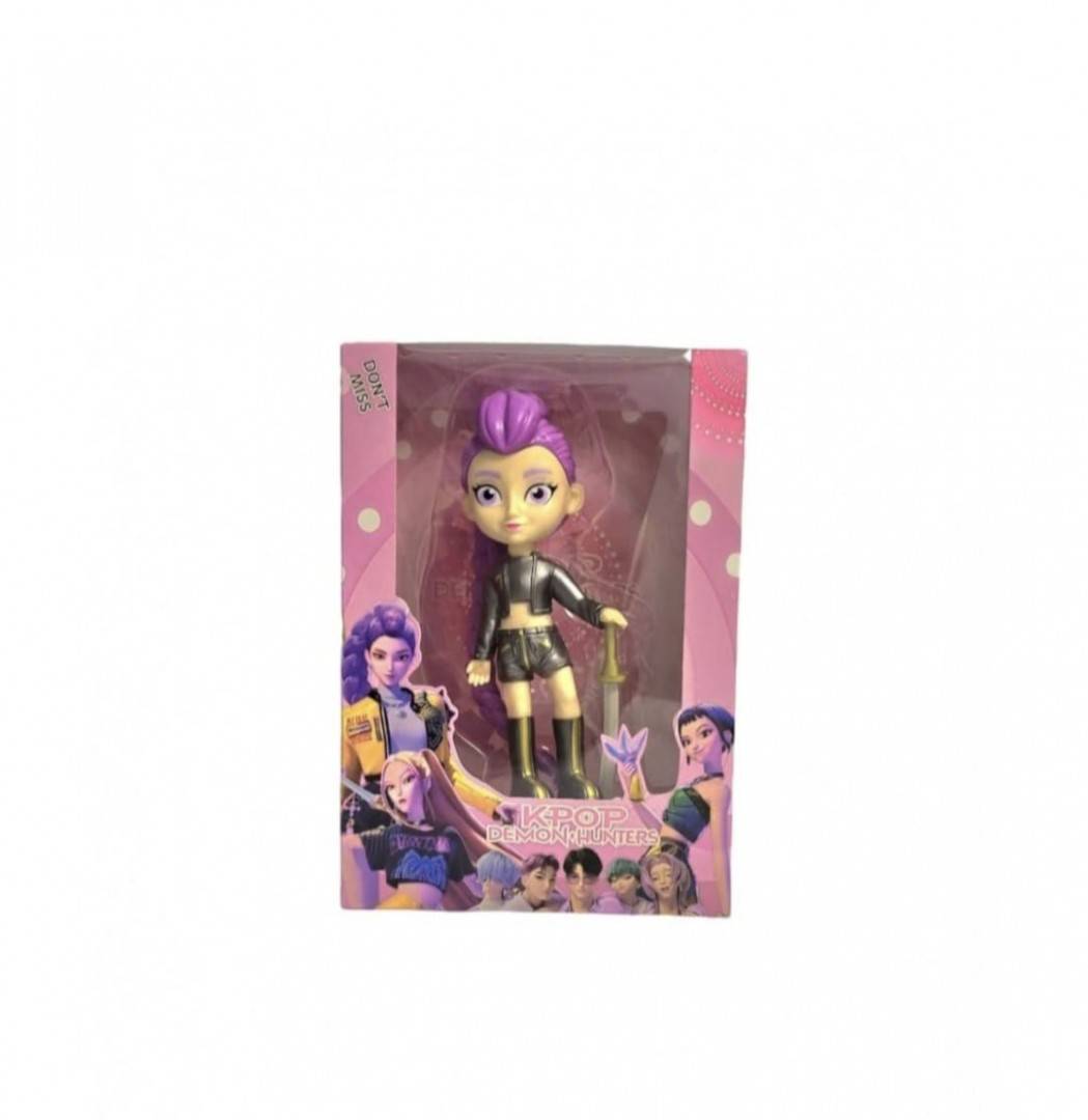 Set 3 figurine, K Pop Demon Hunter Girl, MASHASHOP, roz/multicolor, 18 cm