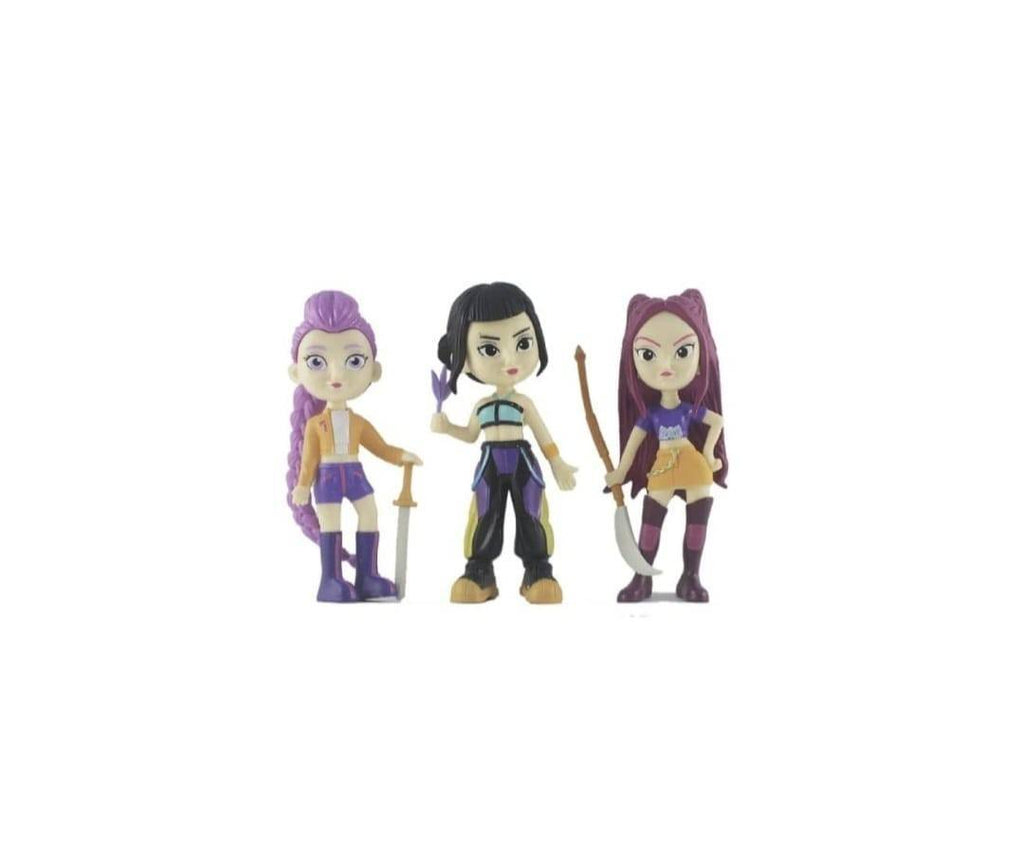 Set 3 figurine, K Pop Demon Hunter Girl, multicolor, 18 cm