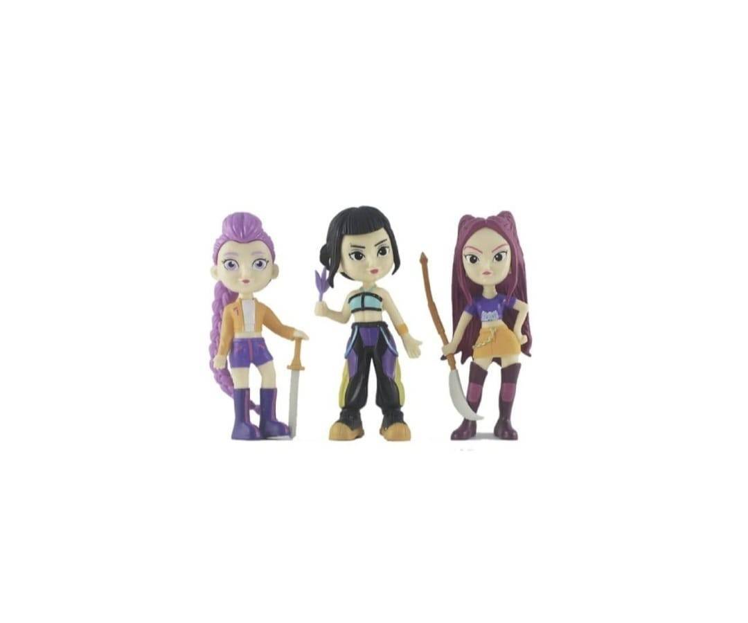 Set 3 figurine, K Pop Demon Hunter Girl, multicolor, 18 cm