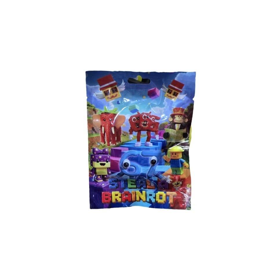 Set 3 Figurine Surpriza, Brainrot, multicolor, 5 cm - 6.5 cm