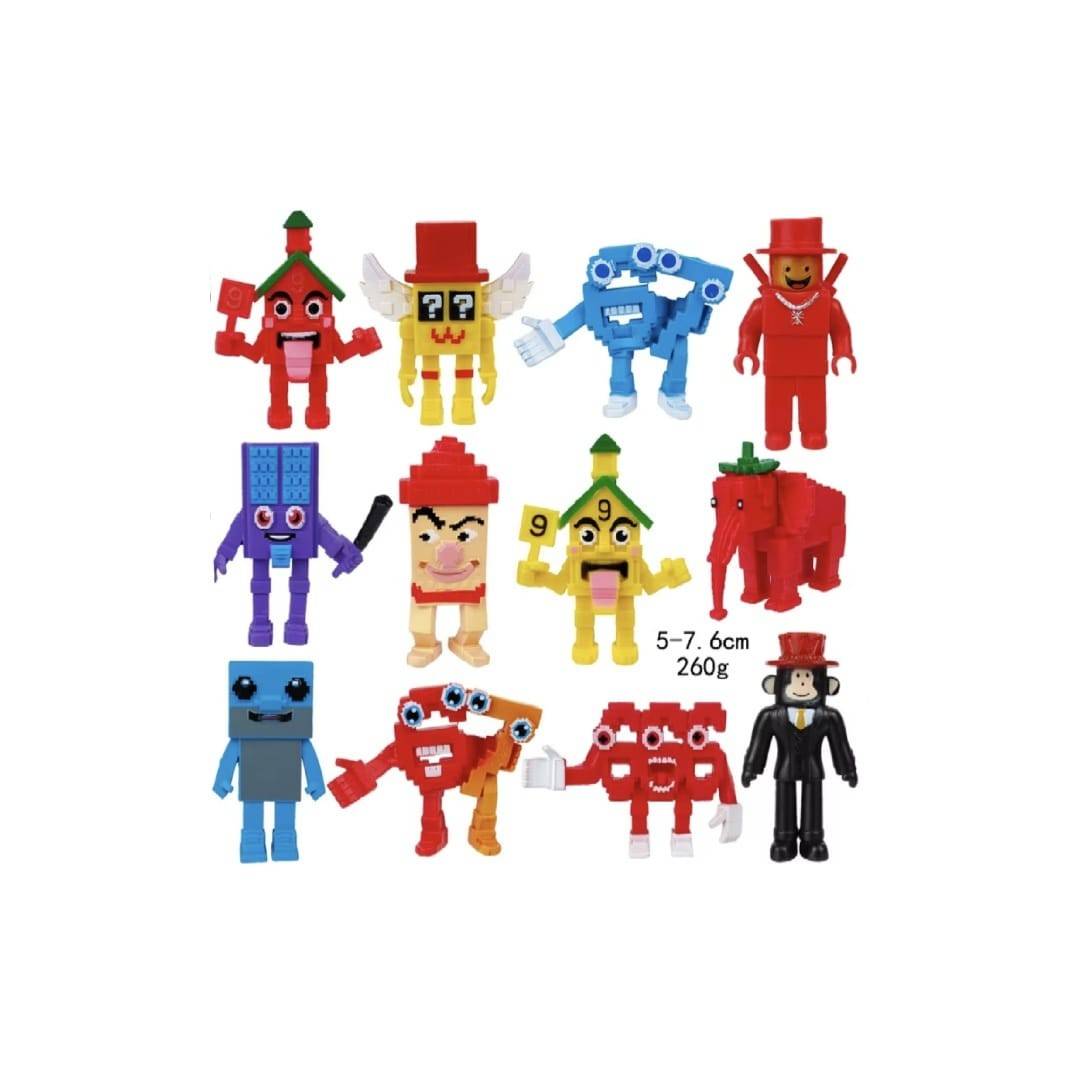 Set 3 Figurine Surpriza, Brainrot, multicolor, 5 cm - 6.5 cm