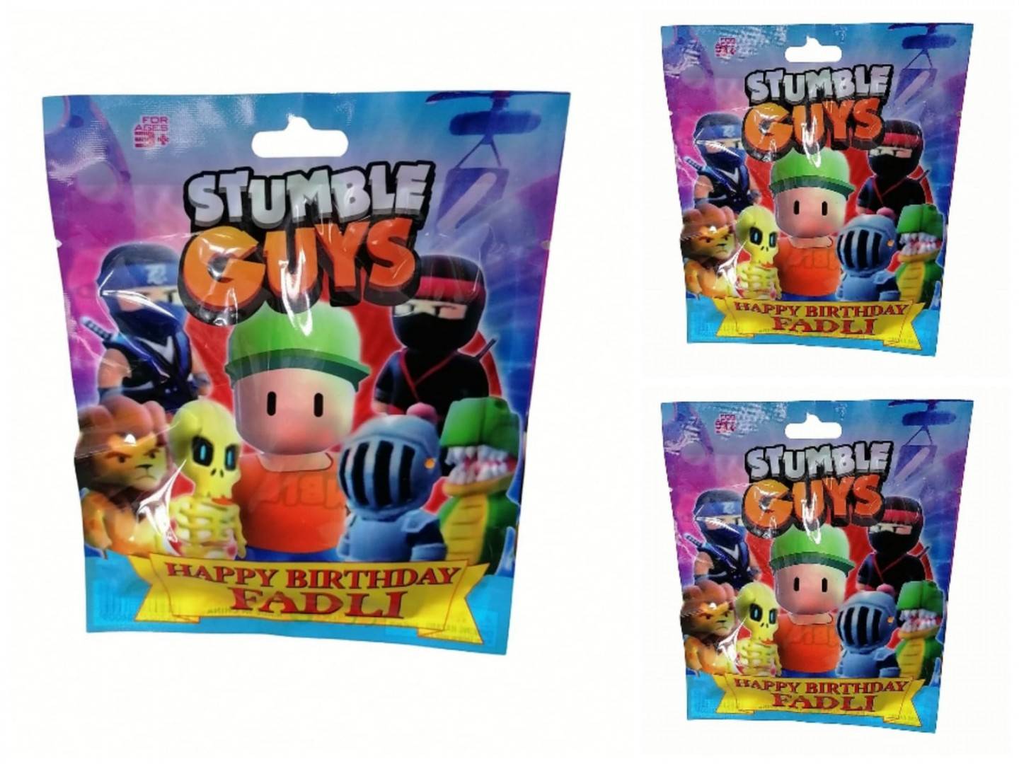 Set 3 Figurine Surpriza, Stumble Guys, multicolor