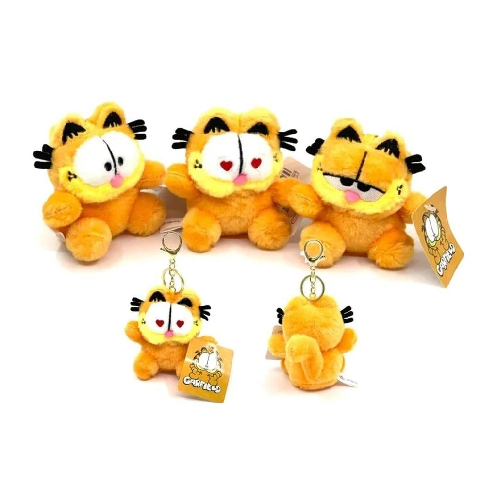 Set 3 Jucarii de plus, Garfield, tip breloc, multicolor, 12 cm