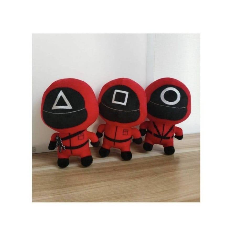 Set 3 jucarii Squid Game, MASHASHOP, multicolor, 45 cm