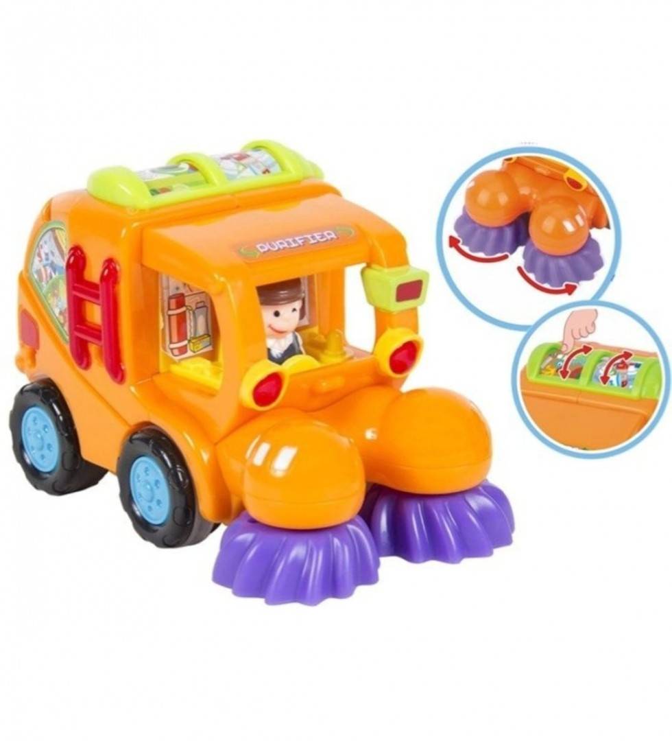 Set 3 Masinute utilitare interactive pentru copii, Hola, multicolor, 12 cm
