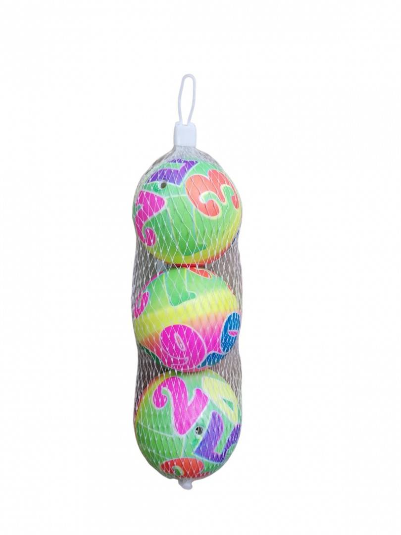 Set 3 Mingi Colorate, multicolor, 7 cm