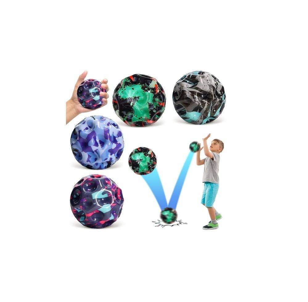 Set 3 mingi Saltarete, Super Space Ball, multicolor, 7 cm