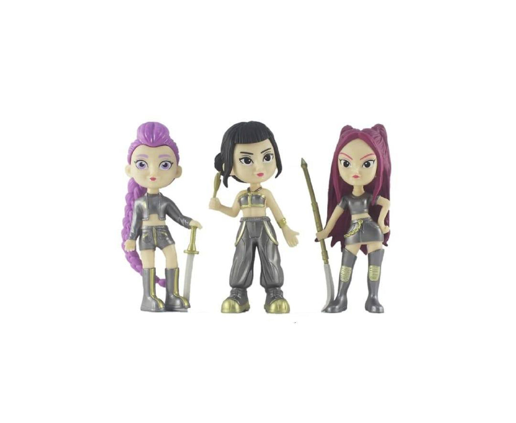 Set 3 figurine, K Pop Demon Hunter Girl, MASHASHOP, roz/multicolor, 18 cm