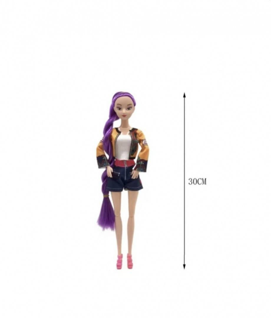 Set 3 Papusi, K Pop Demon Hunter Girl, multicolor, 30 cm