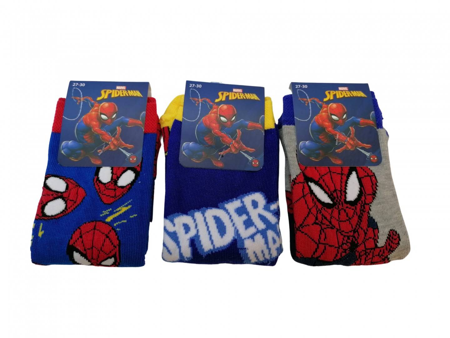 Set 3 Perechi de sosete, Spider man, multicolor, 27 - 30 EU