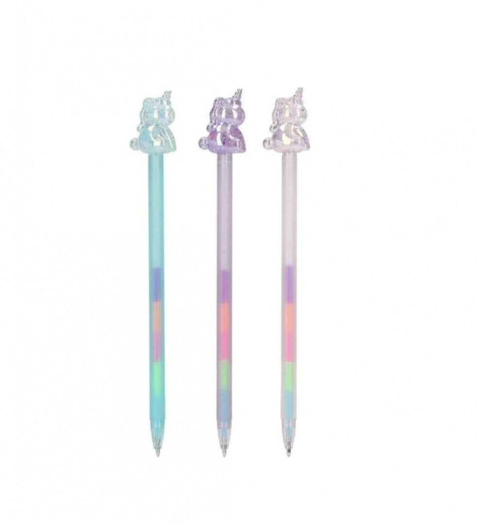 Set 3 Pixuri cu gel, Unicorn, MASHASHOP, multicolor