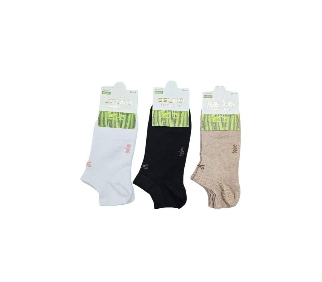 Set 3 sosete glezna, Bambus, multicolor, marimea 36-40