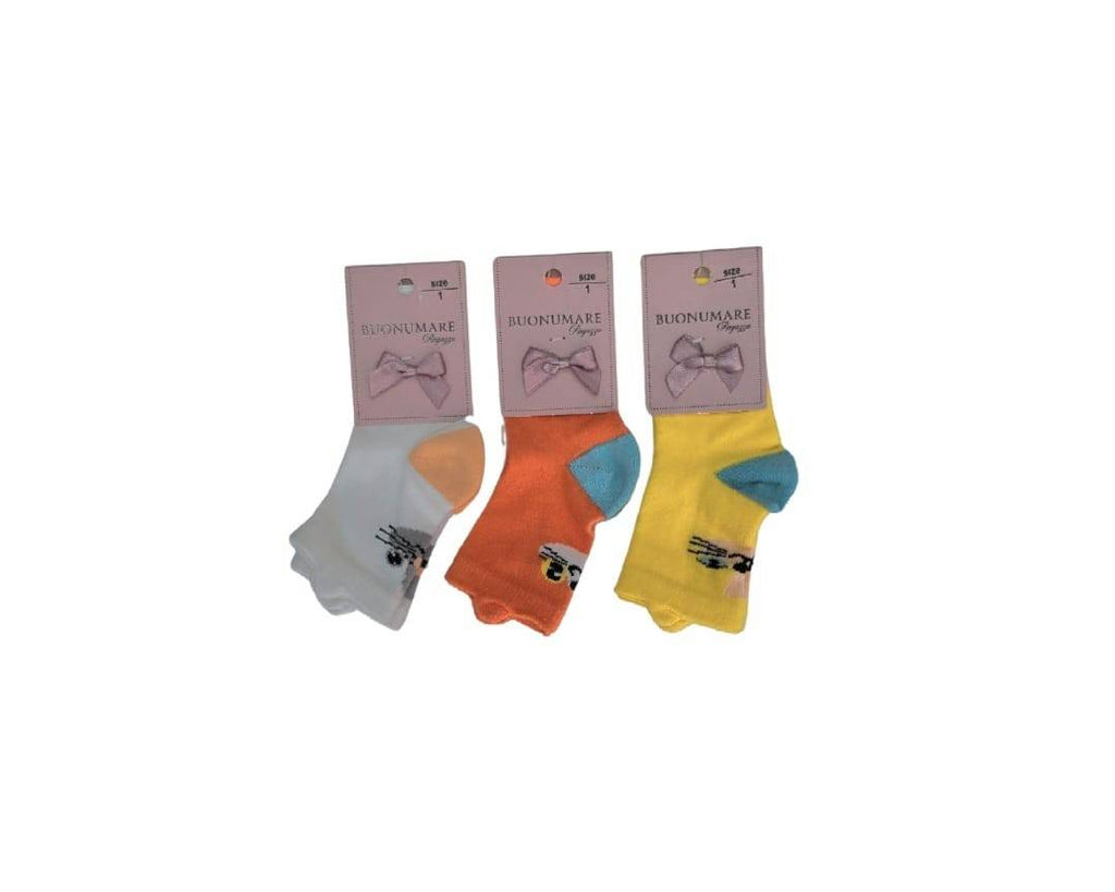 Set 3 Sosete pentru fetite, model Pisica, multicolor, 1 an