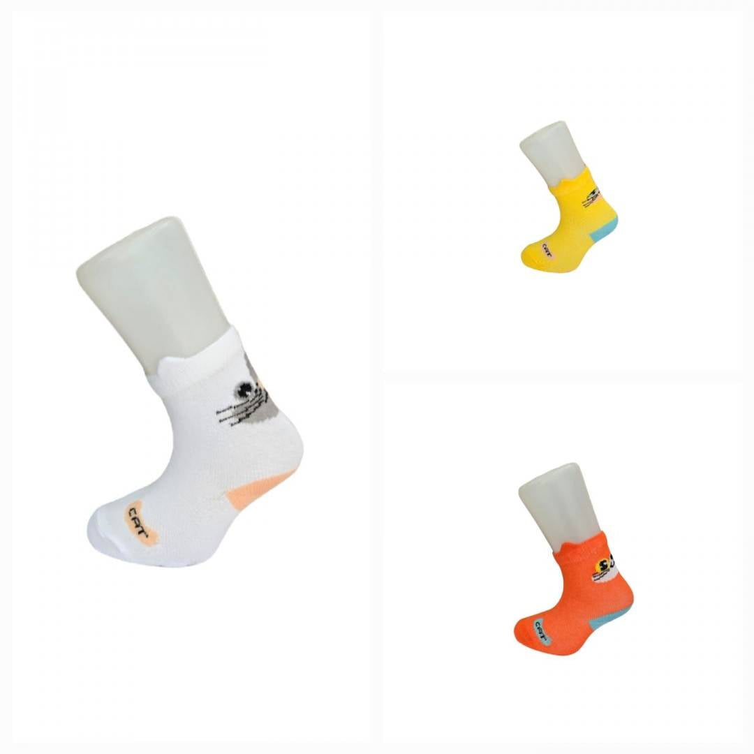 Set 3 Sosete pentru fetite, model Pisica, multicolor, 1 an