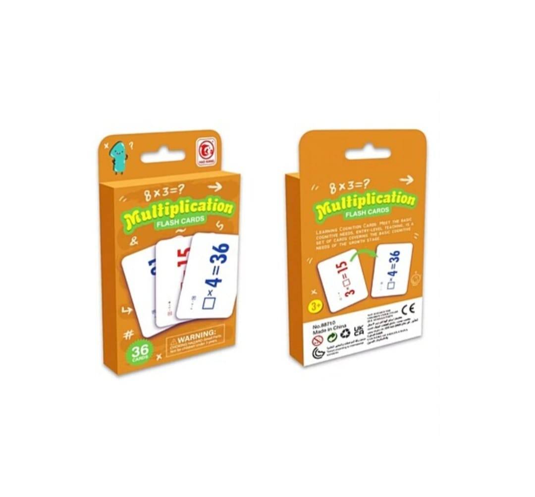 Set 36 de carduri cognitive, Înmulțirea, multicolor