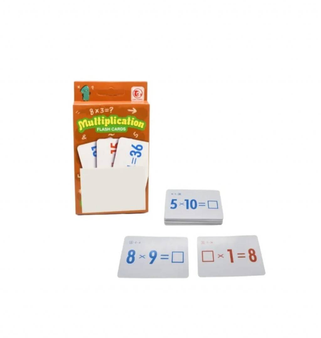 Set 36 de carduri cognitive, Înmulțirea, multicolor