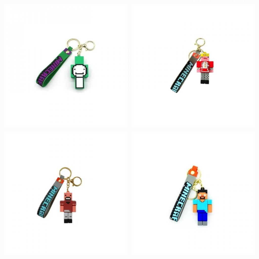 Set 4 Brelocuri, Minecraft, multicolor