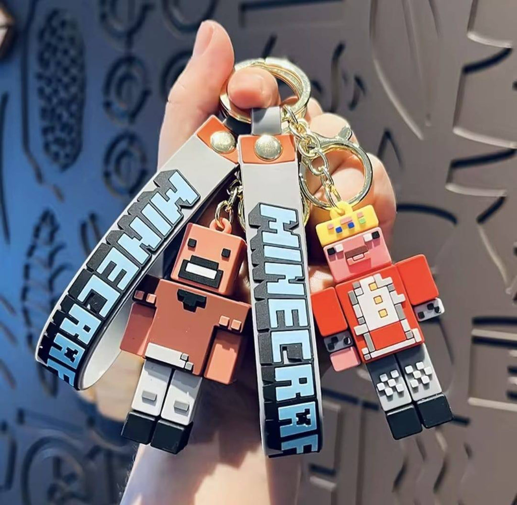 Set 4 Brelocuri, Minecraft, multicolor