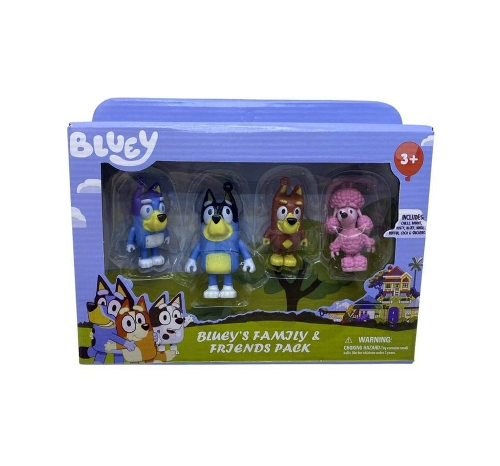 Set 4 Figurine Bluey si Bingo, 7 cm, multicolor
