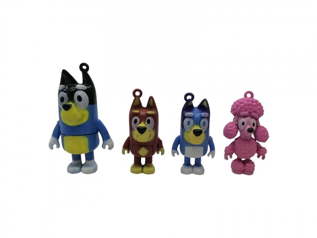 Set 4 Figurine Bluey si Bingo, 7 cm, multicolor