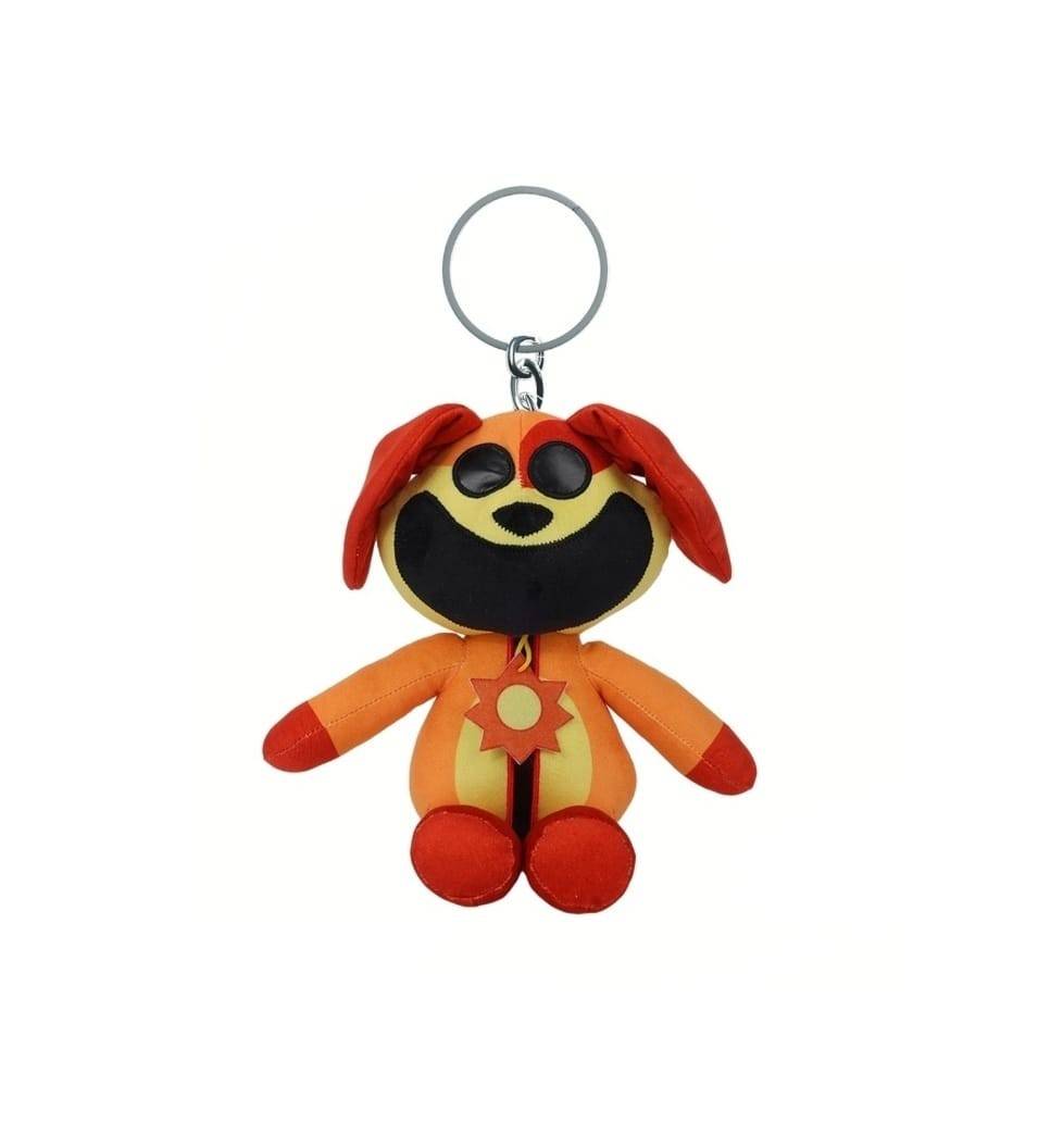 Set 4 Figurine de plus, The Smiling Critters, tip breloc, portocaliu/galben, 18 cm