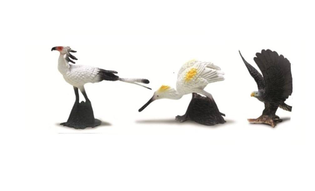 Set 4 Figurine, Pasari Rapitoare, multicolor, 13 cm