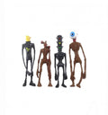 Set 4 Figurine Siren Head, Exlene, multicolor, 20 cm