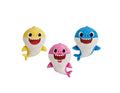 Set 3 Jucarii de plus, tip Baby Shark cu ventuza, multicolor, 24 cm