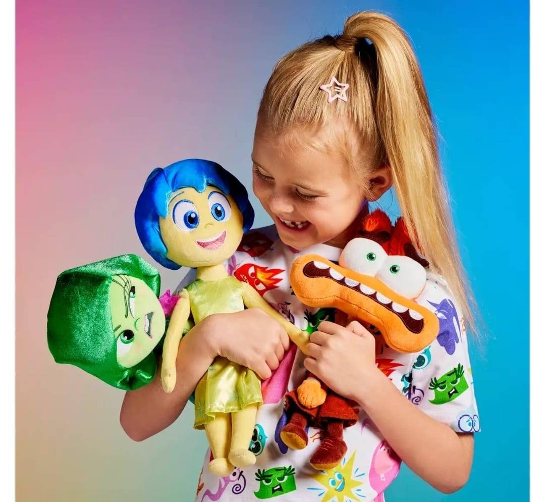 Set 4 Mascote de plus, Emotii, Inside out, albastru, 30 cm - 40 cm
