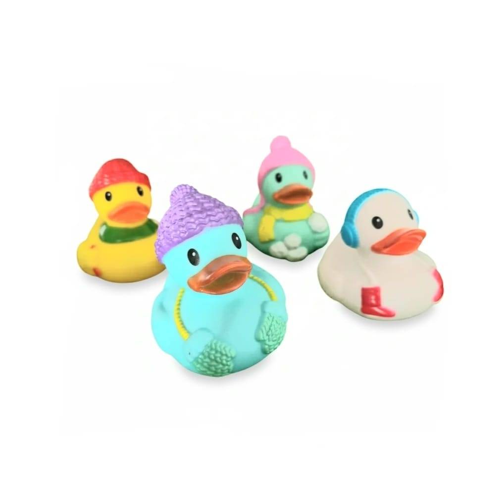 Set 4 Ratuste de baie, stropesc si plutesc, Distractive si Interactive, multicolor, 8 cm